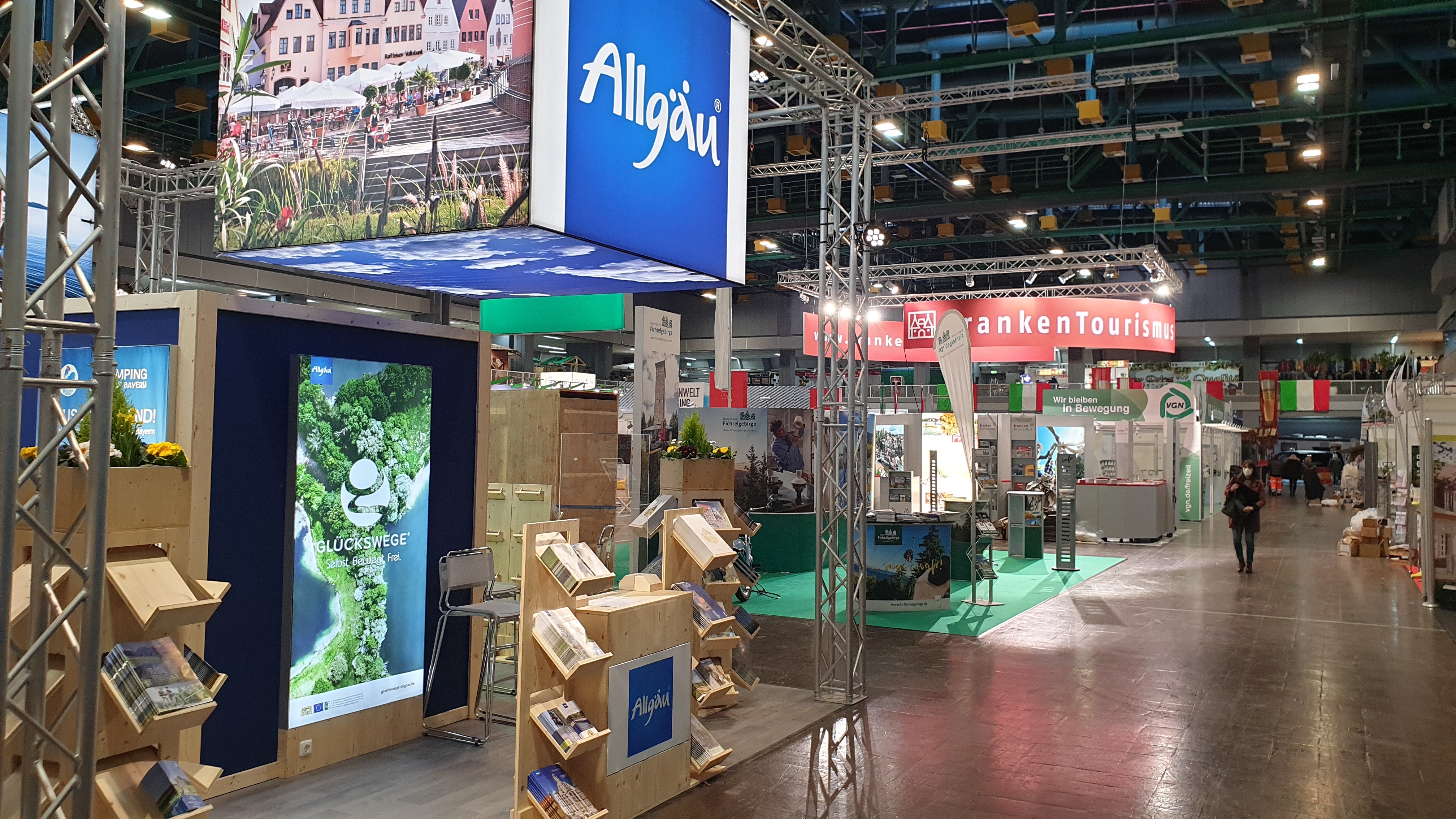 Messestand bei der Freizeitmesse in Nürnberg, Kneippland Unterallgäu