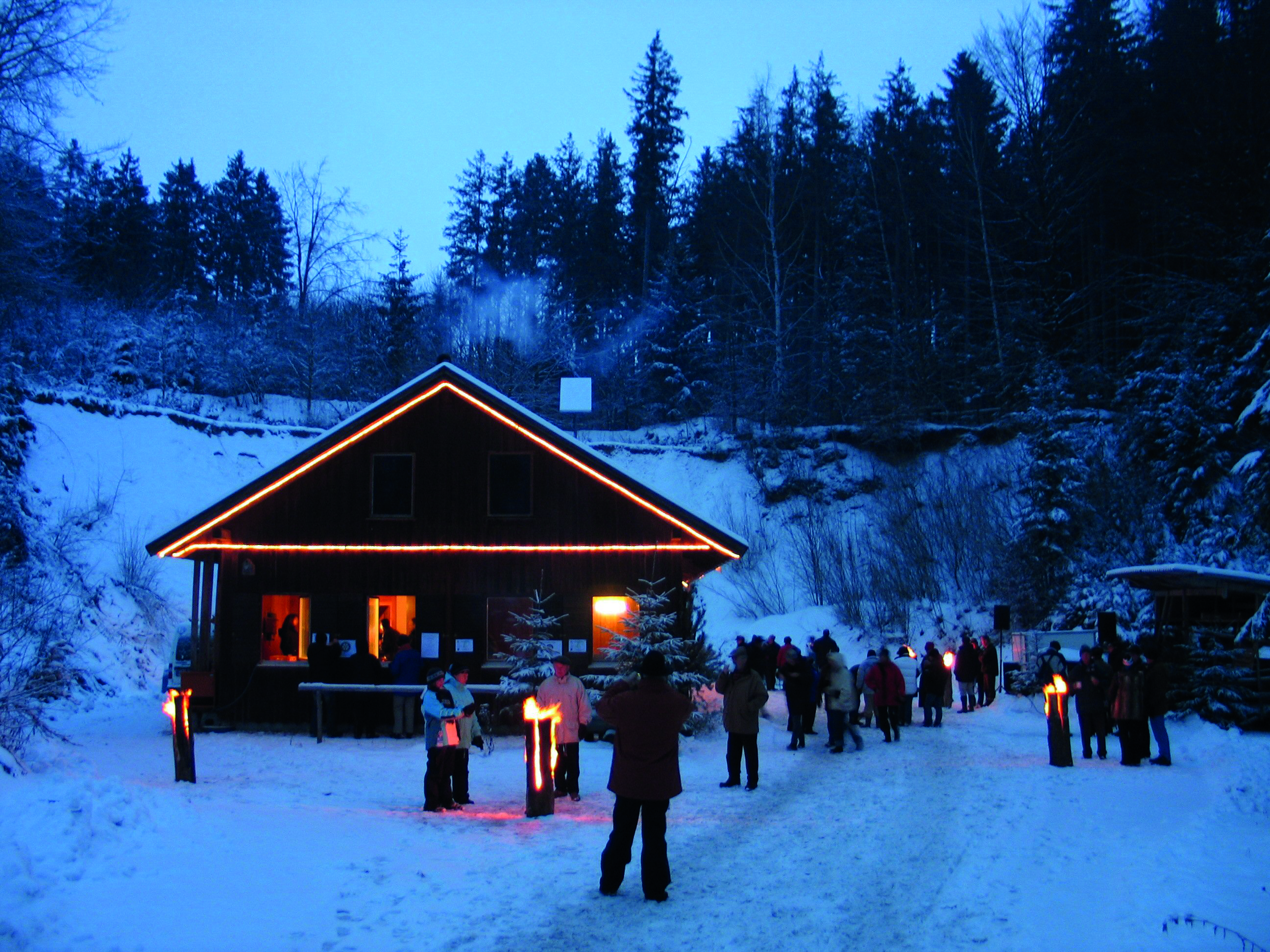 Romantische Waldweihnacht